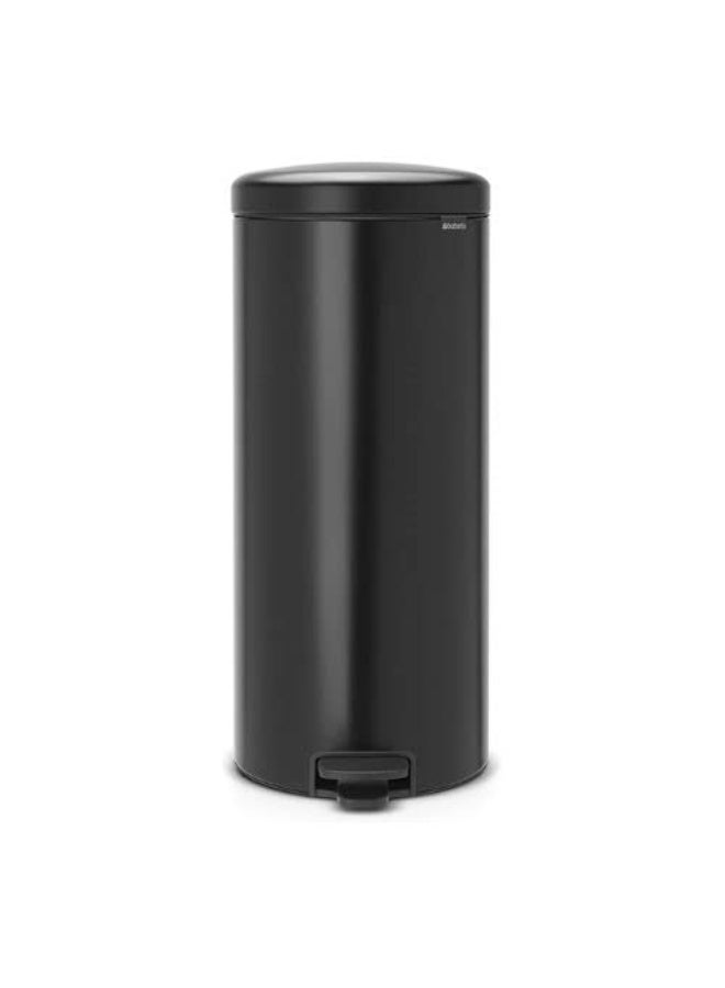 بريمانوفا سلة مهملات(40 لتر) بريمانوفا التركية من الستانلس ستيل، مزودة بدواسة قدم وغطاء يُغلق ببطء، مع دلو داخلي قابل للإزالة لسهولة التنظيف، اسود، - Image 1